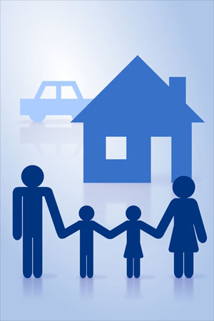 Graphic: Home, auto, and family insurance